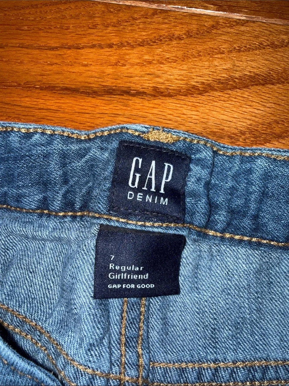 GAP Denim girls distressed jeans 7 Regular Girlfriend fit